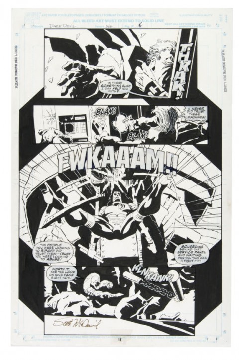 Daredevil issue 326 page 15 by Scott McDaniel.  Source.