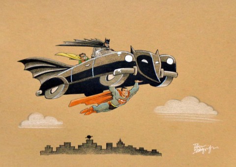Batmobile by Roger Langridge.  Source.