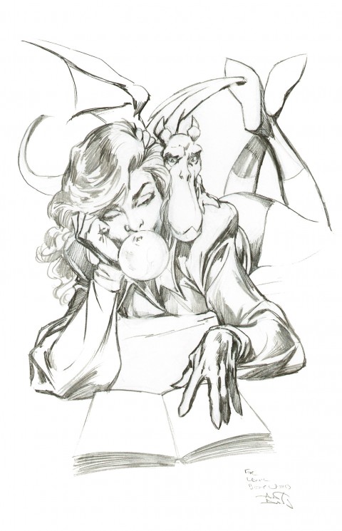 Kitty Pryde and Lockheed by Alan Davis.  Source.