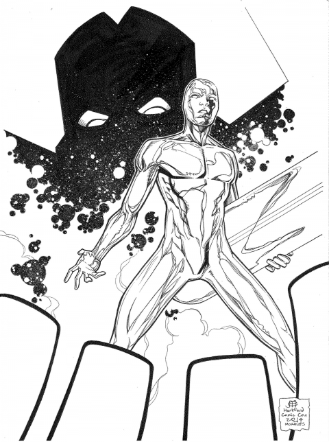 Silver Surfer and Galactus by Jim Cheung and Mark Morales.  Source.